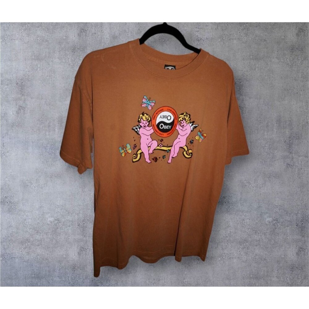 Obey Men's Box T-Shirt Vintage-Inspired